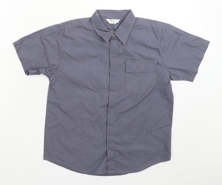 Tesco Boys Grey Basic Button-Up Size 6-7 Years