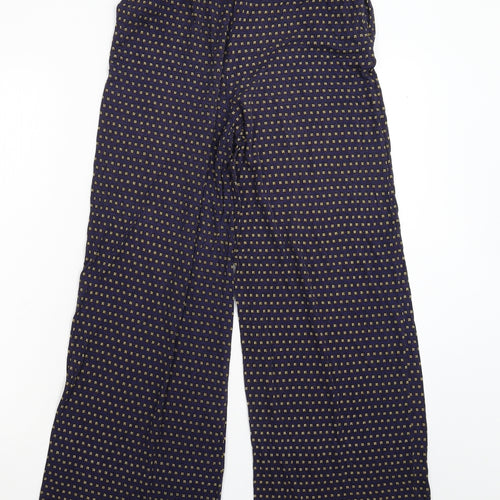 H&M Womens Blue Floral  Trousers  Size S L27 in