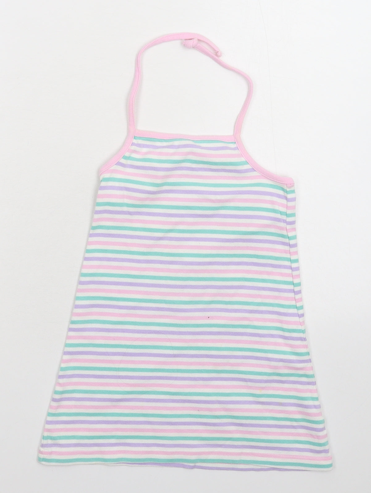 George Girls Multicoloured Striped  Tank Dress  Size 4-5 Years