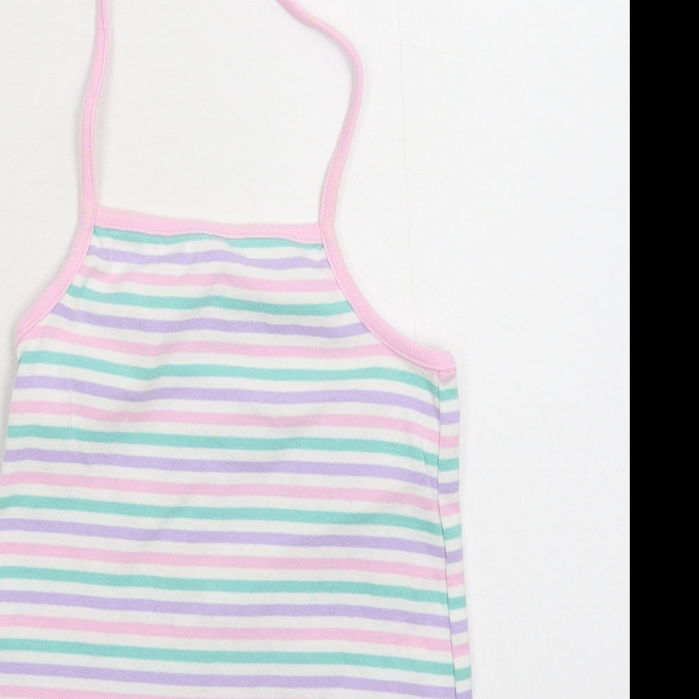 George Girls Multicoloured Striped  Tank Dress  Size 4-5 Years