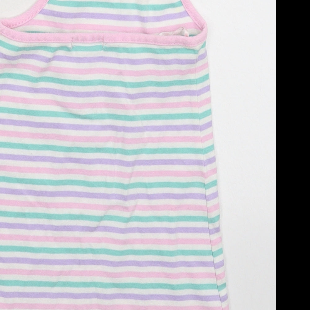 George Girls Multicoloured Striped  Tank Dress  Size 4-5 Years