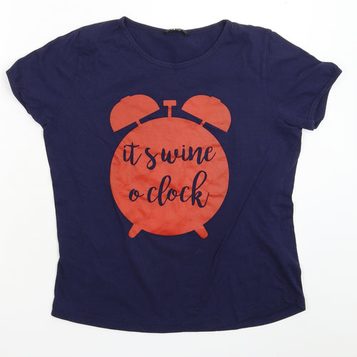 Miso Womens Blue   Basic T-Shirt Size 14
