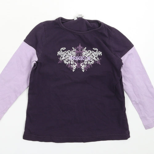 TCM Girls Purple   Basic T-Shirt Size 3-4 Years