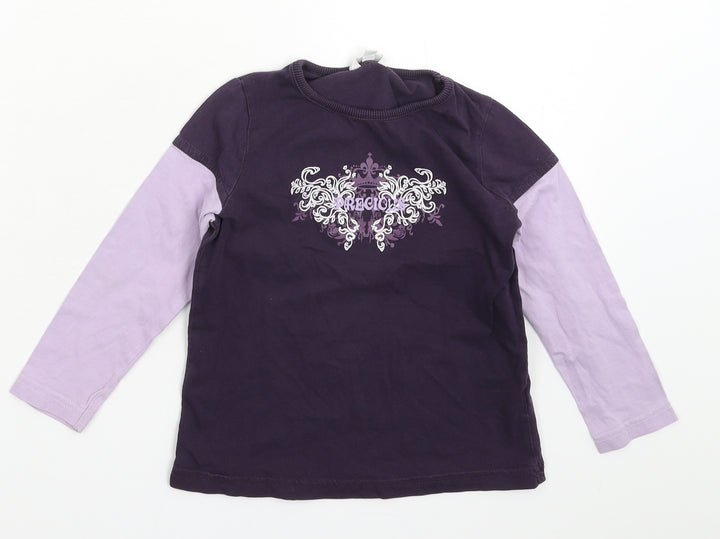 TCM Girls Purple Basic T-Shirt Size 3-4 Years