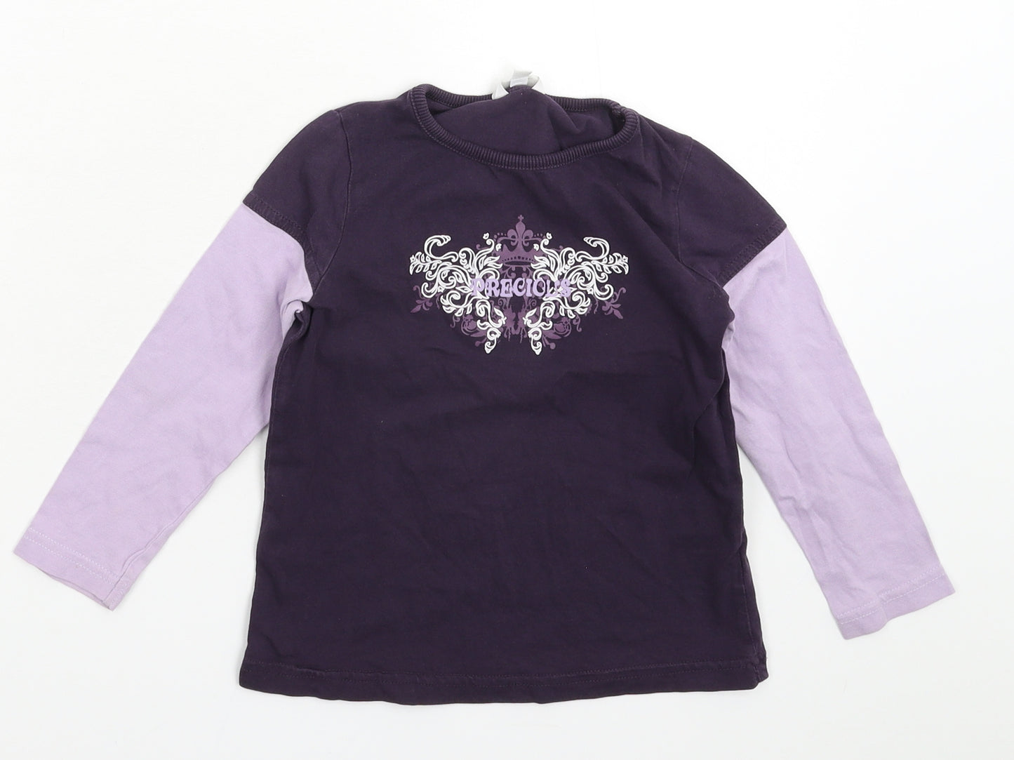 TCM Girls Purple   Basic T-Shirt Size 3-4 Years