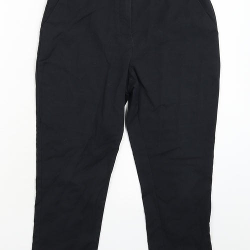 F&F Womens Black   Cropped Trousers Size 12 L22 in