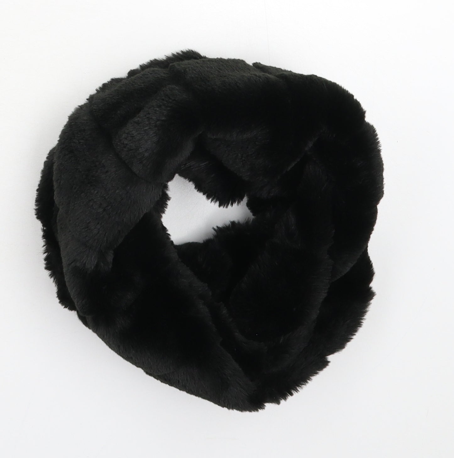 Preworn Womens Black    Scarf   - Faux Fur