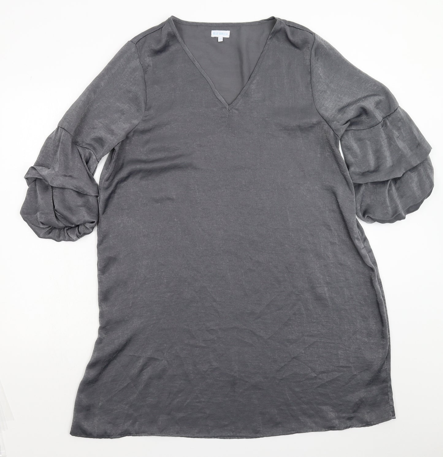 Blue Vanilla Womens Silver   Shift  Size 14