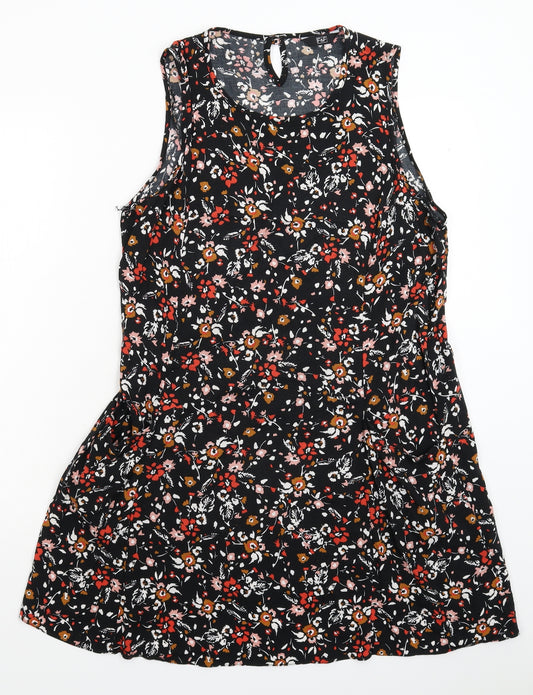 Front view of F&F women’s multicoloured floral fit & flare, size UK 14