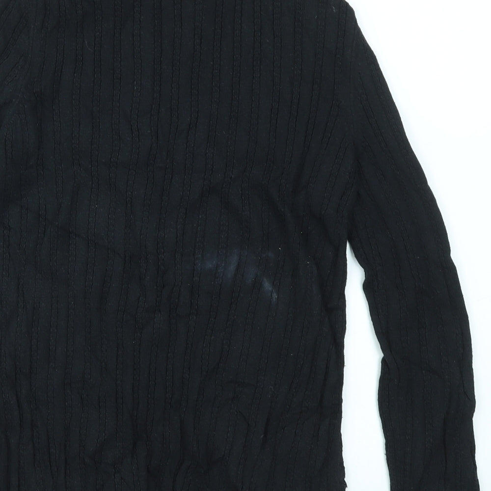 Papaya Womens Black   Basic T-Shirt Size 12