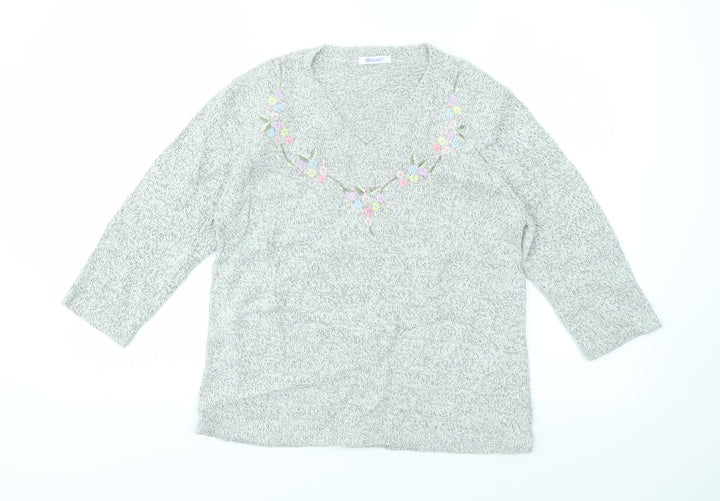 Damart Womens Grey Pullover Jumper Size 10