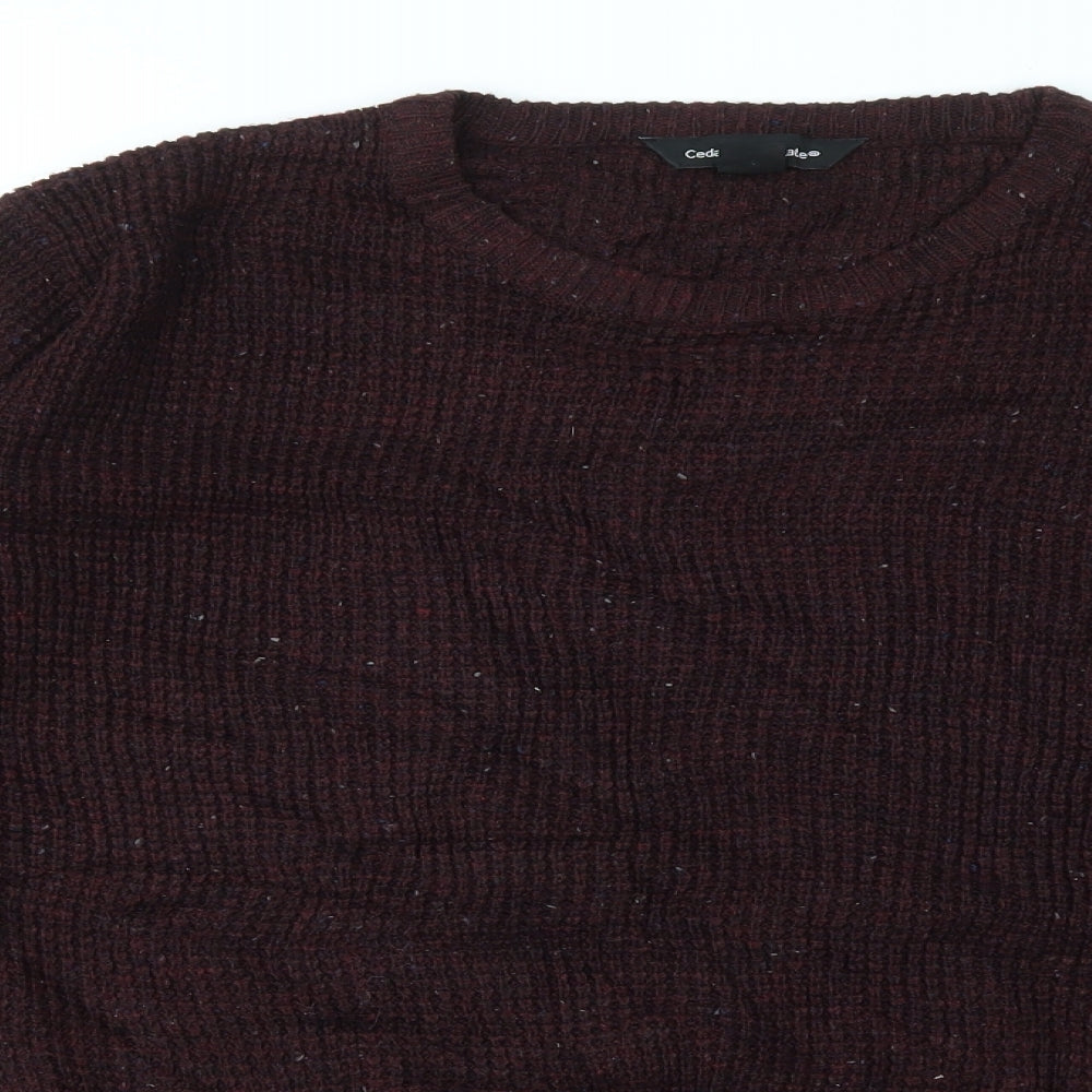 Cedar Wood State Mens Purple   Pullover Sweatshirt Size XL