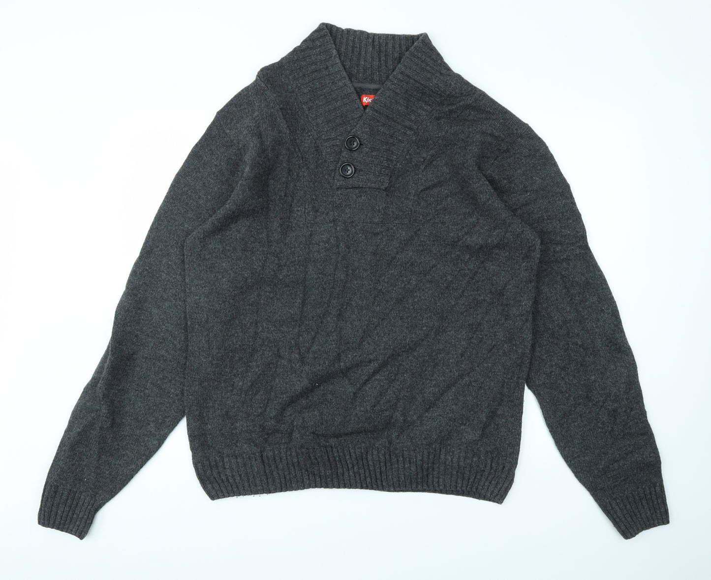 Kickers Mens Grey   Pullover Sweatshirt Size L