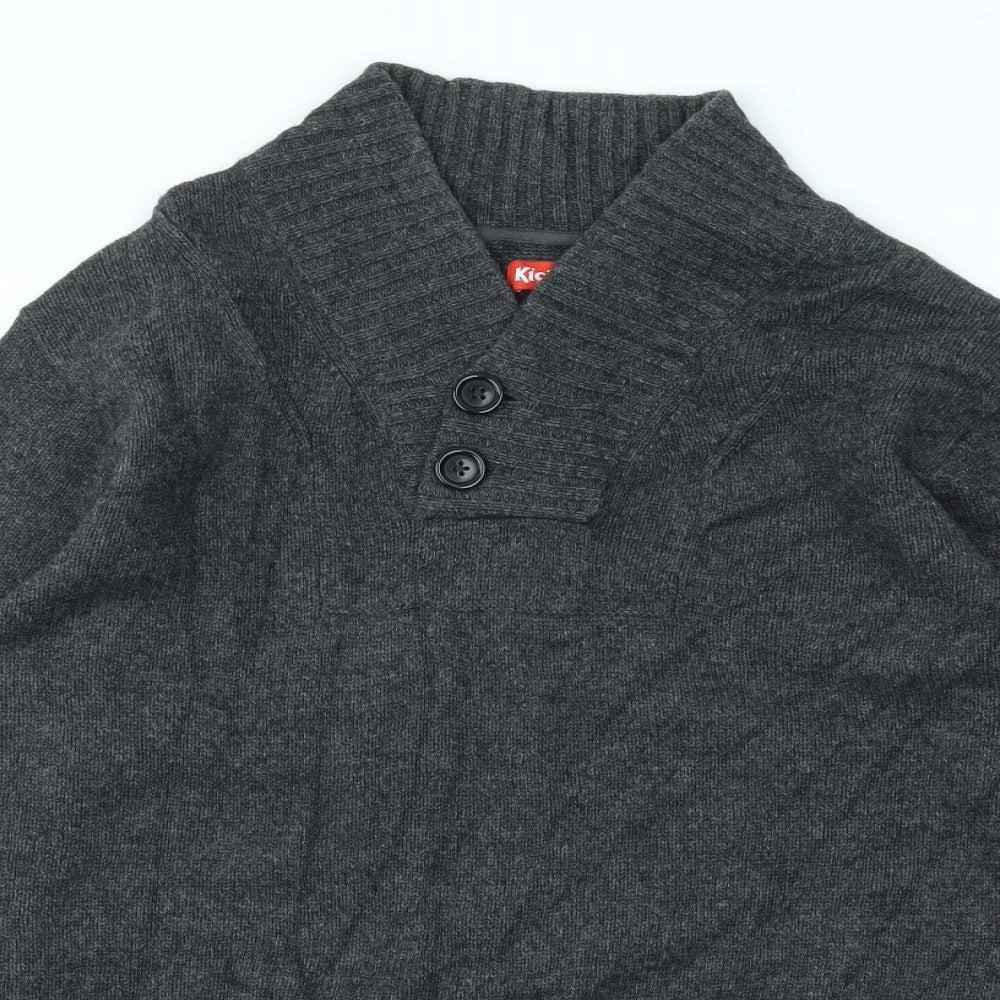 Kickers Mens Grey   Pullover Sweatshirt Size L