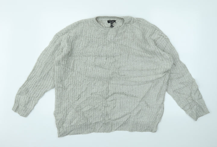 New Look Womens Grey Pullover Jumper Size S