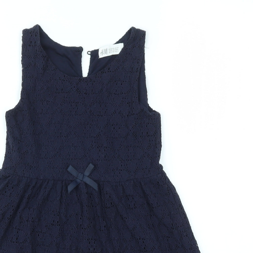 H&M Girls Blue   Fit & Flare  Size 7-8 Years