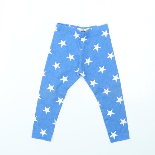 M&S Boys Blue Argyle/Diamond  Capri Leggings Size 18-24 Months