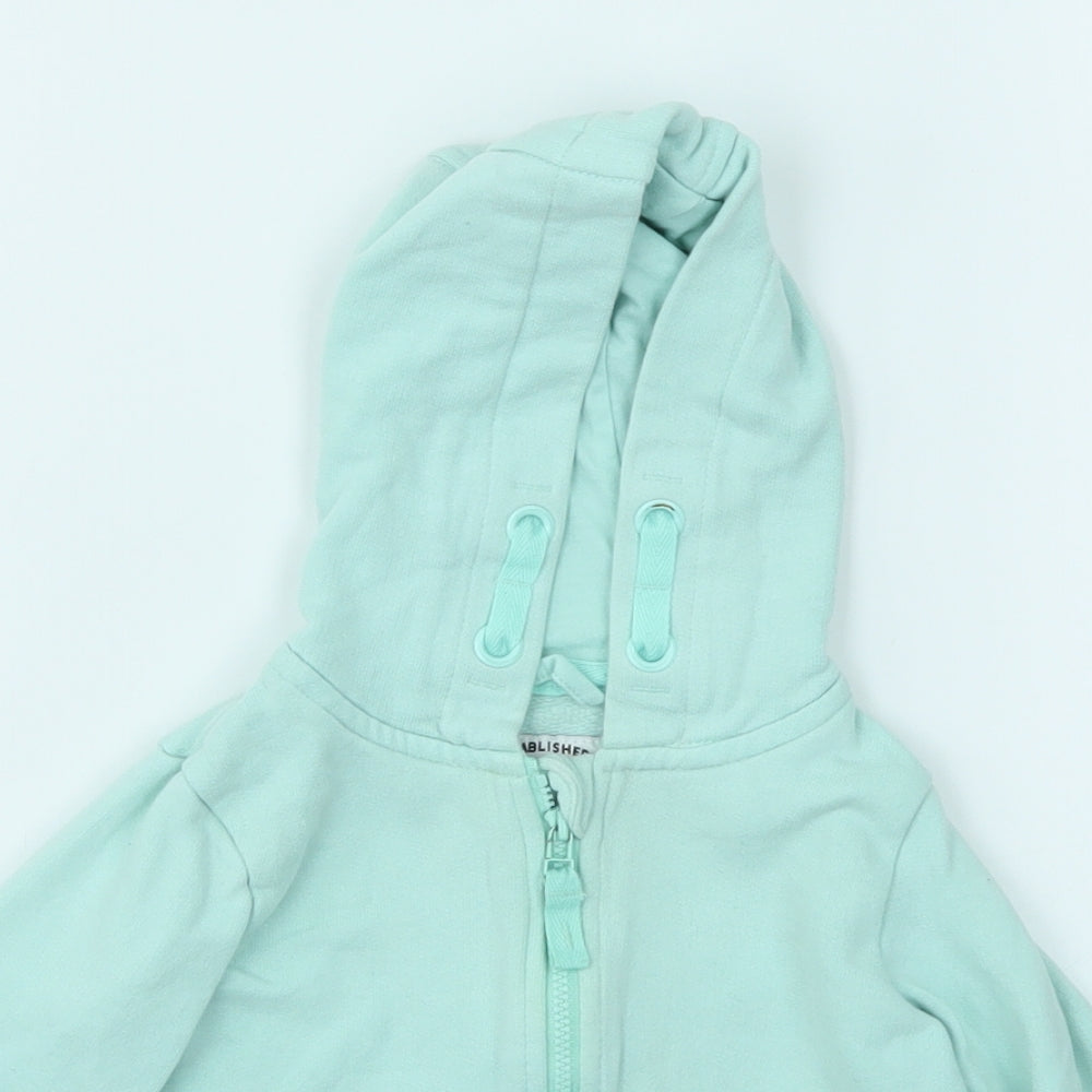 M&S Girls Blue   Full Zip Jumper Size 12-18 Months