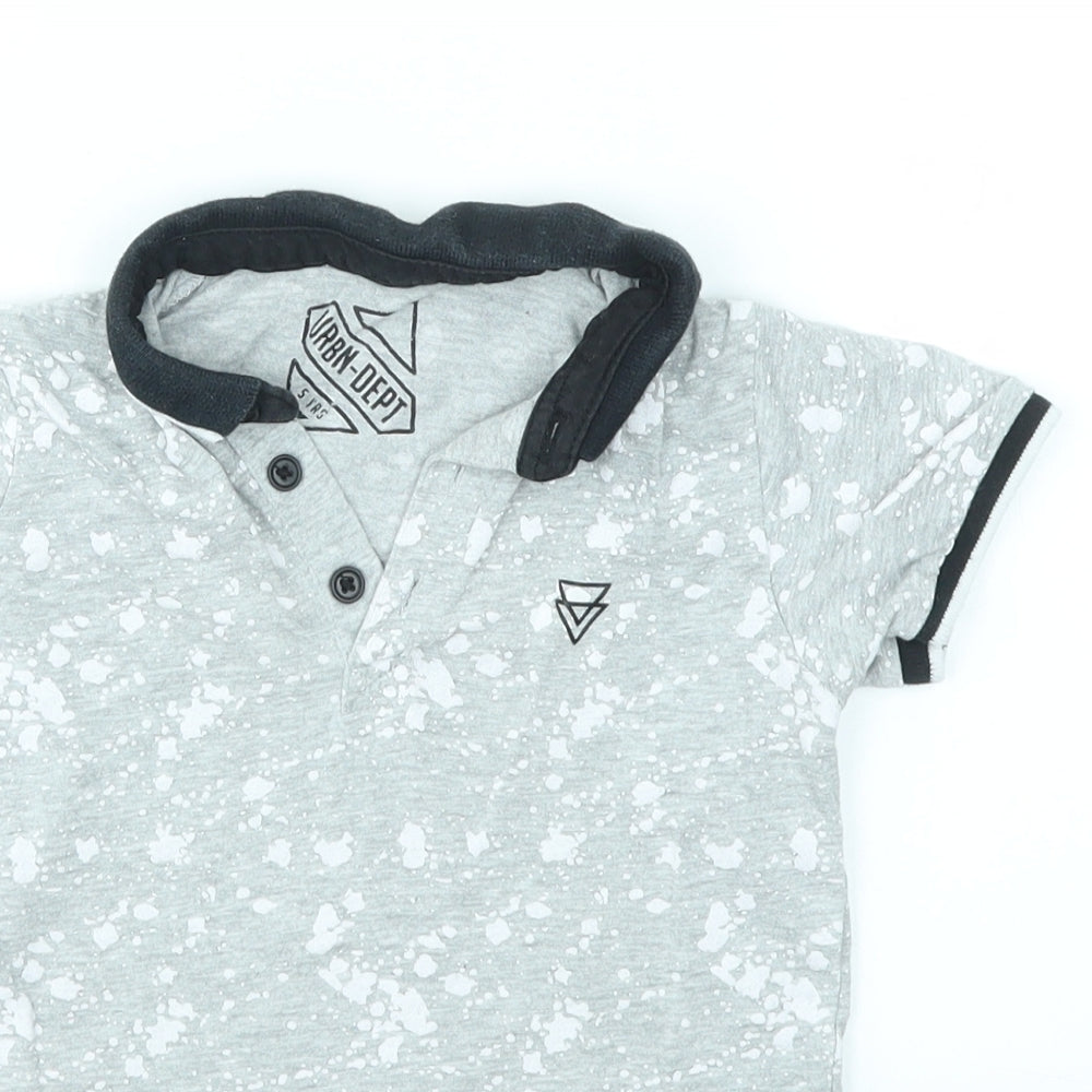 Matalan Boys Grey Geometric  Basic T-Shirt Size 5 Years