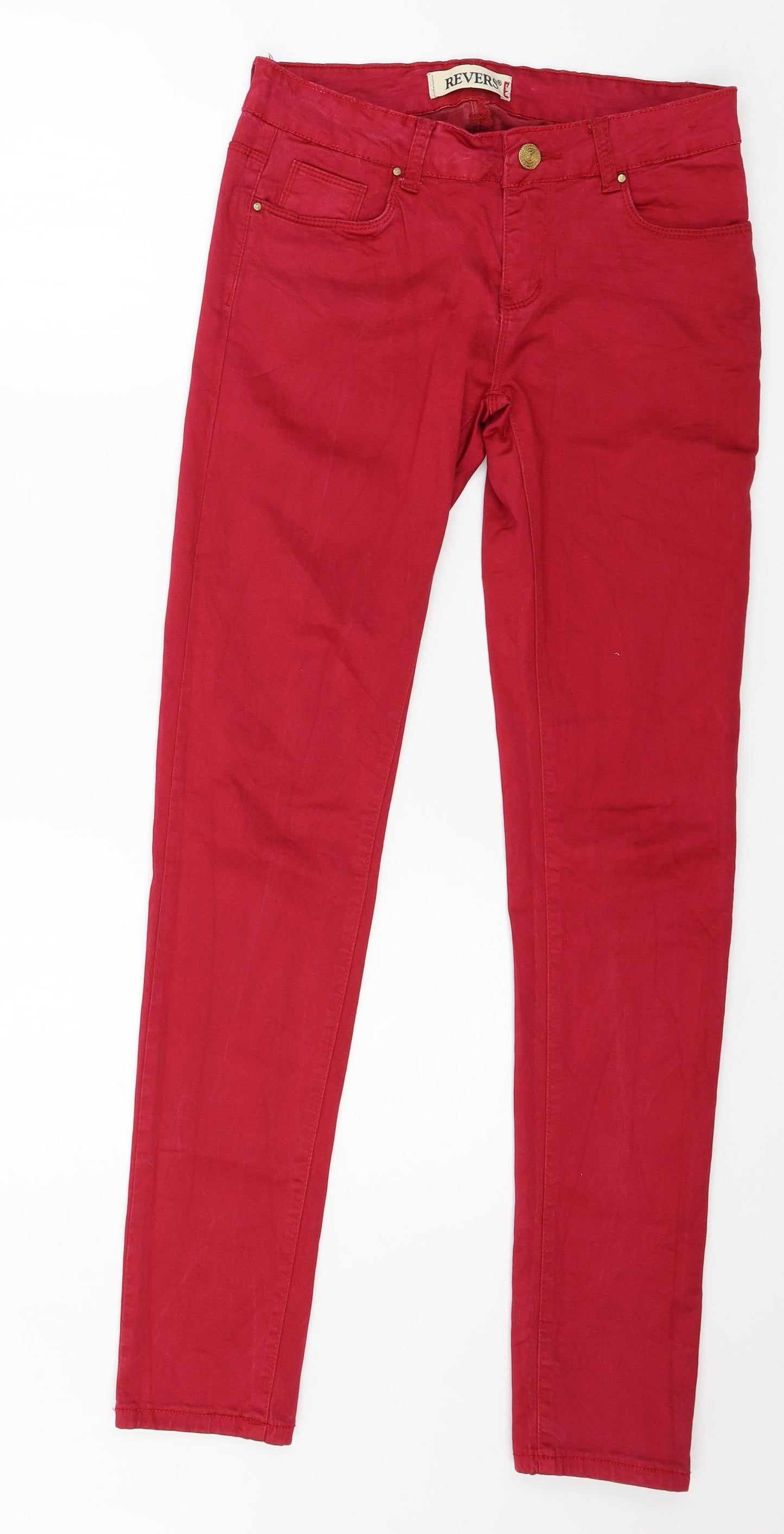 Reverse Womens Red  Denim Skinny Jeans Size 10 L30 in
