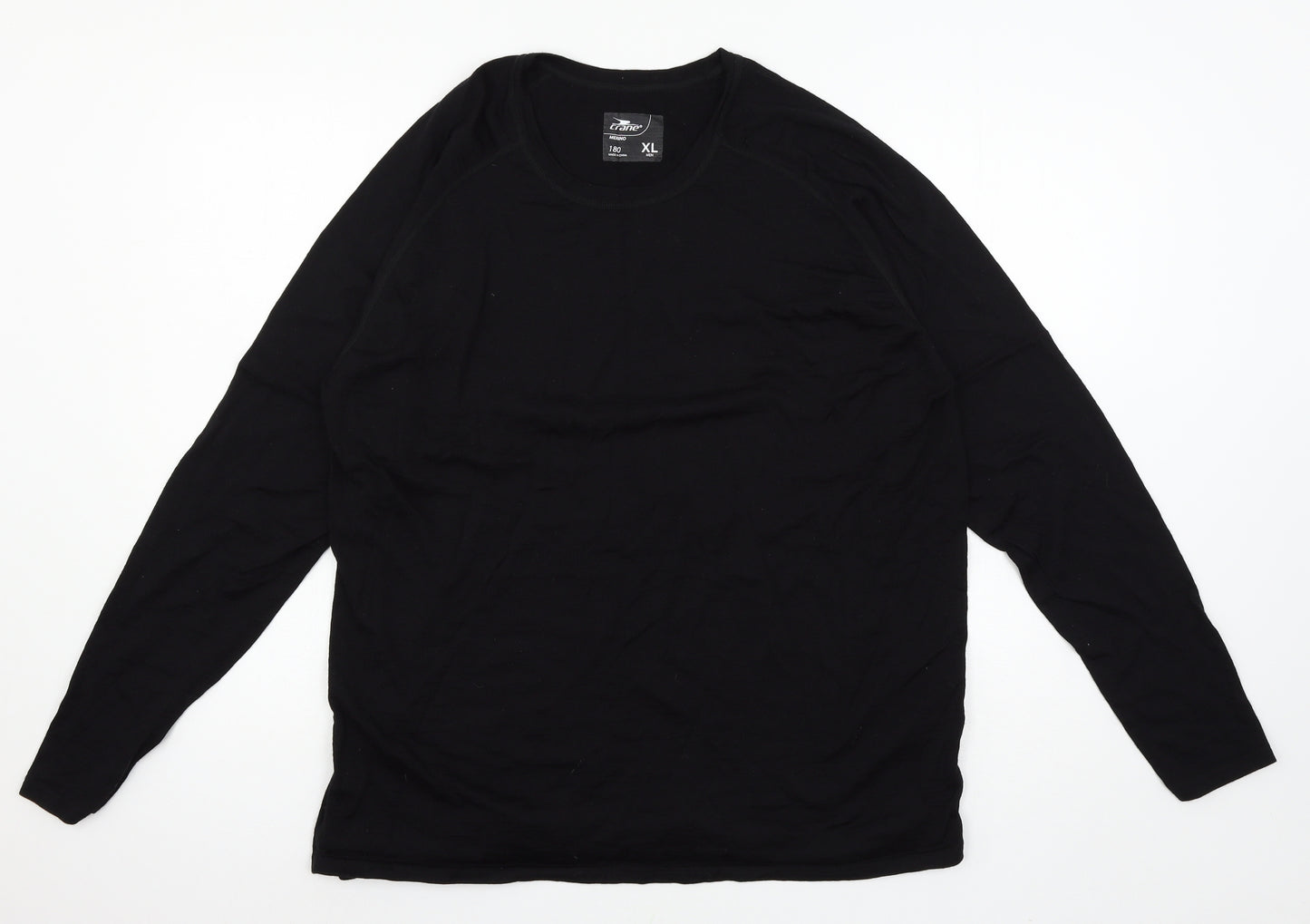 Crane Mens Black  Knit  T-Shirt Size XL