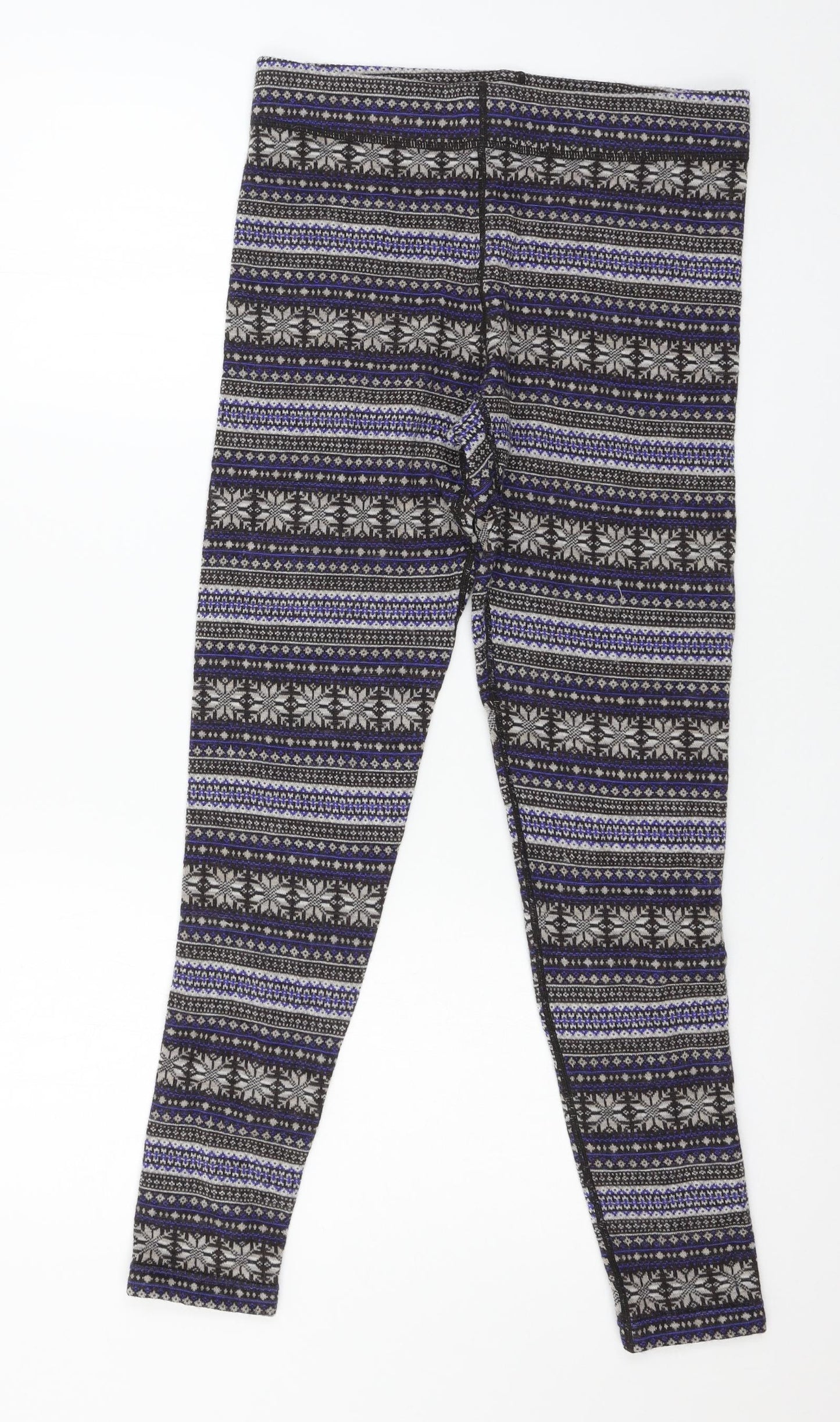 DAKINI Womens Multicoloured Geometric Knit Capri Leggings Size M L27 in