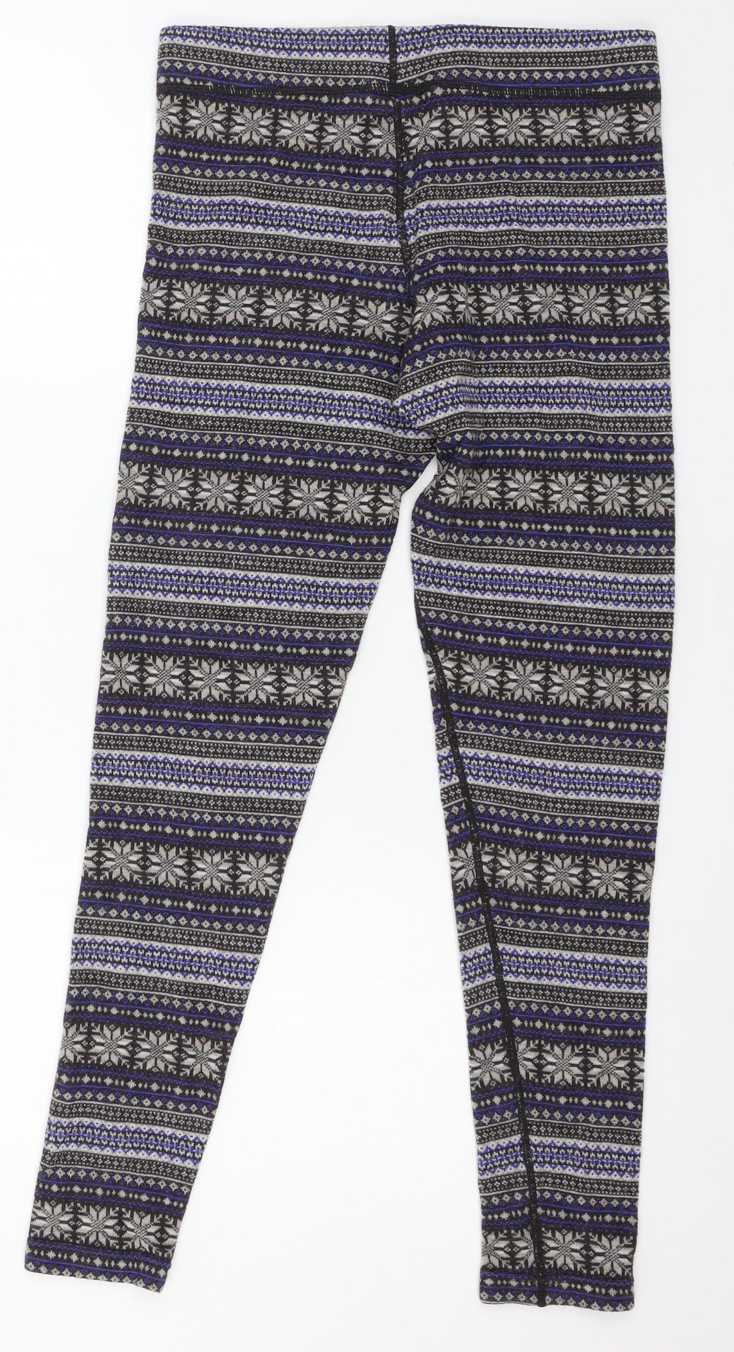 DAKINI Womens Multicoloured Geometric Knit Capri Leggings Size M L27 in