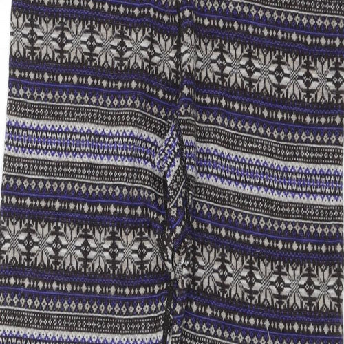 DAKINI Womens Multicoloured Geometric Knit Capri Leggings Size M L27 in