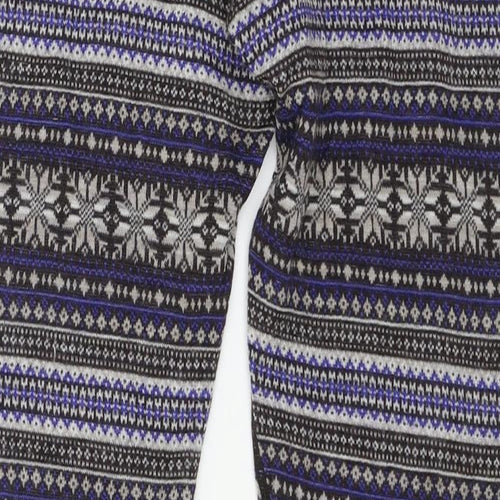 DAKINI Womens Multicoloured Geometric Knit Capri Leggings Size M L27 in