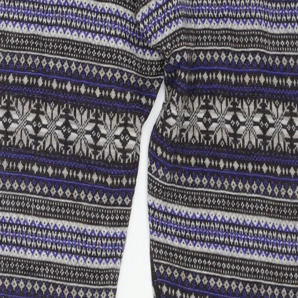 DAKINI Womens Multicoloured Geometric Knit Capri Leggings Size M L27 in