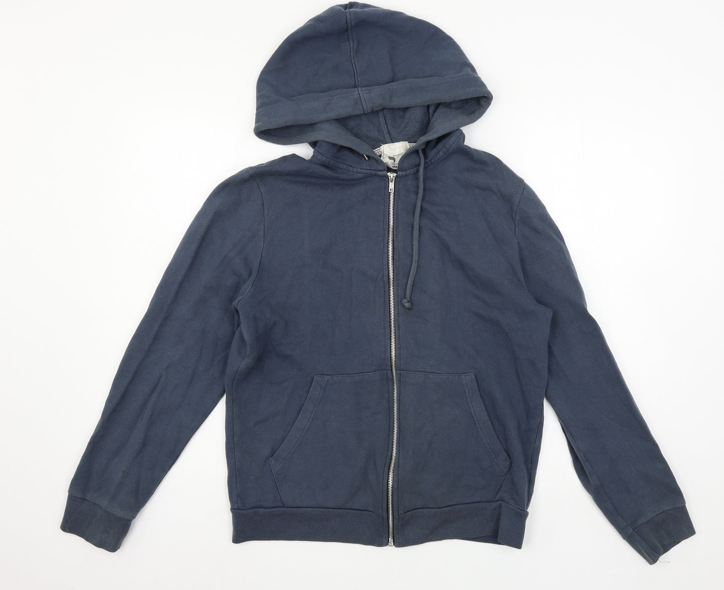 Topman Mens Blue  Jersey Full Zip Hoodie Size S