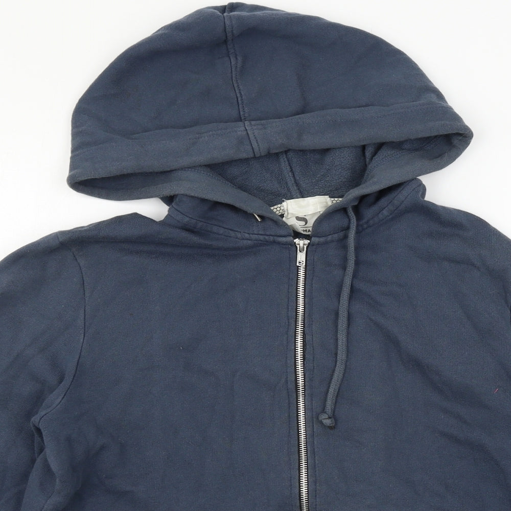 Topman Mens Blue  Jersey Full Zip Hoodie Size S