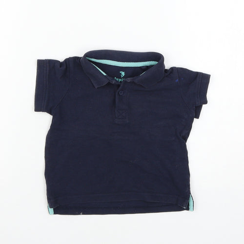 Lupliu Boys Blue  Jersey Basic T-Shirt Size 24 Months