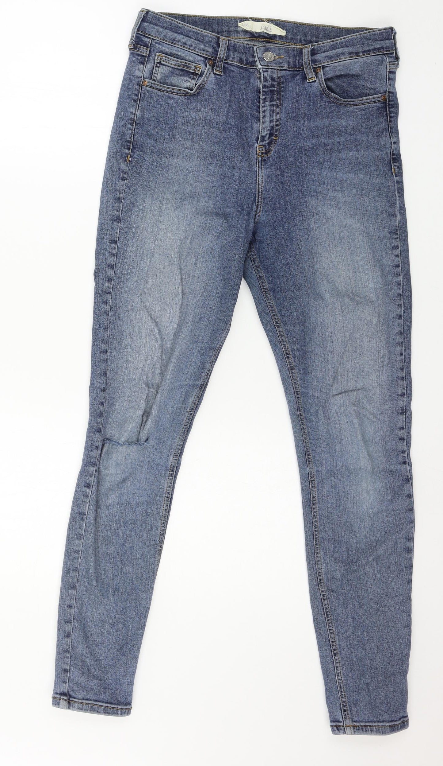 Topshop Womens Blue  Denim Skinny Jeans Size 30 in L32 in