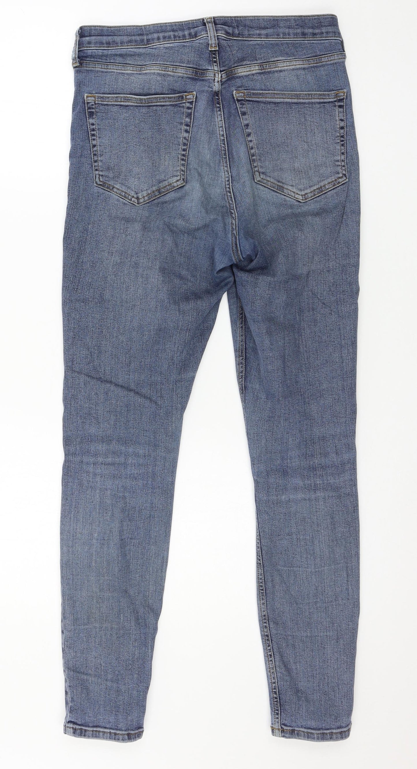 Topshop Womens Blue  Denim Skinny Jeans Size 30 in L32 in