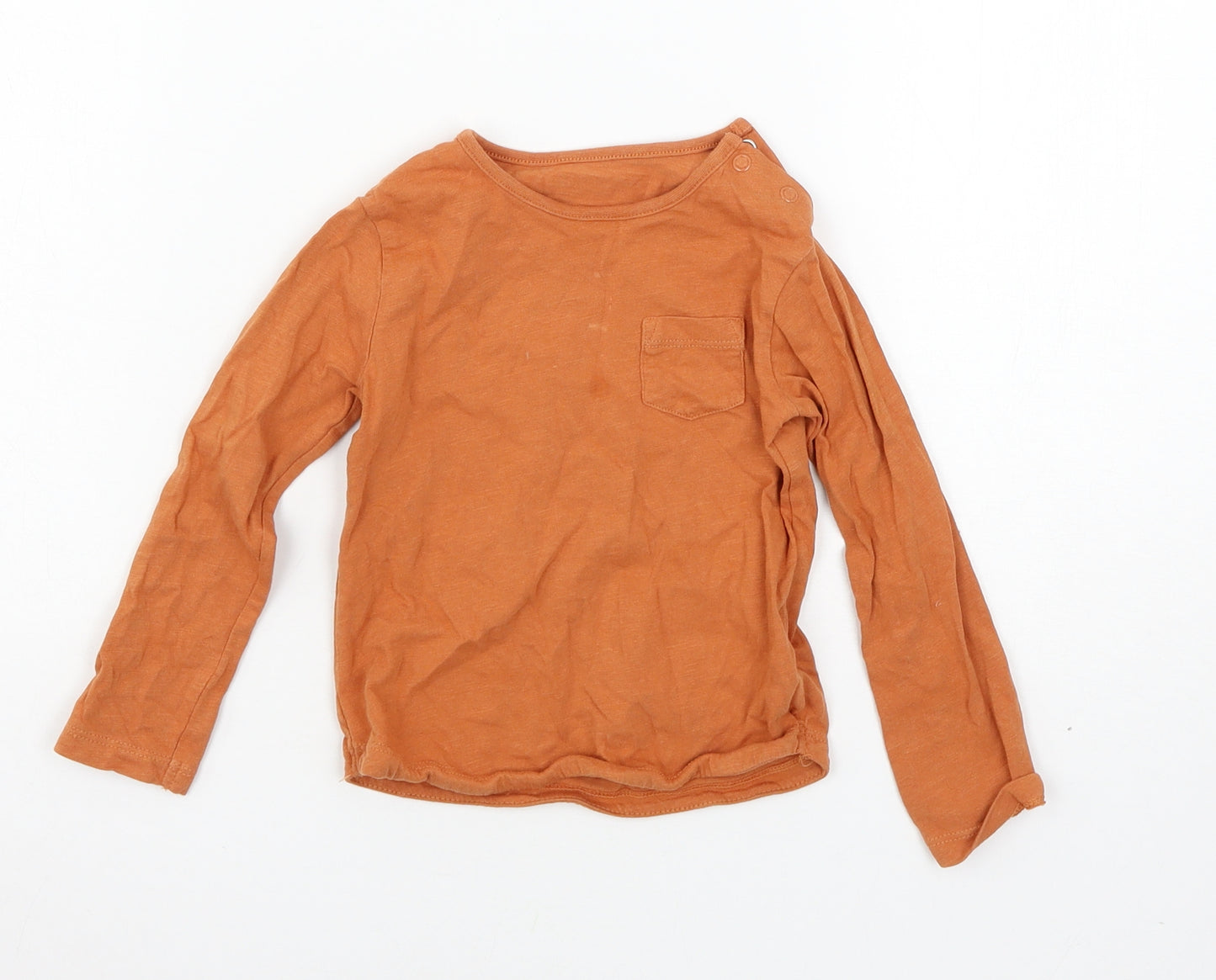 TU Boys Orange  Jersey Basic T-Shirt Size 18-24 Months