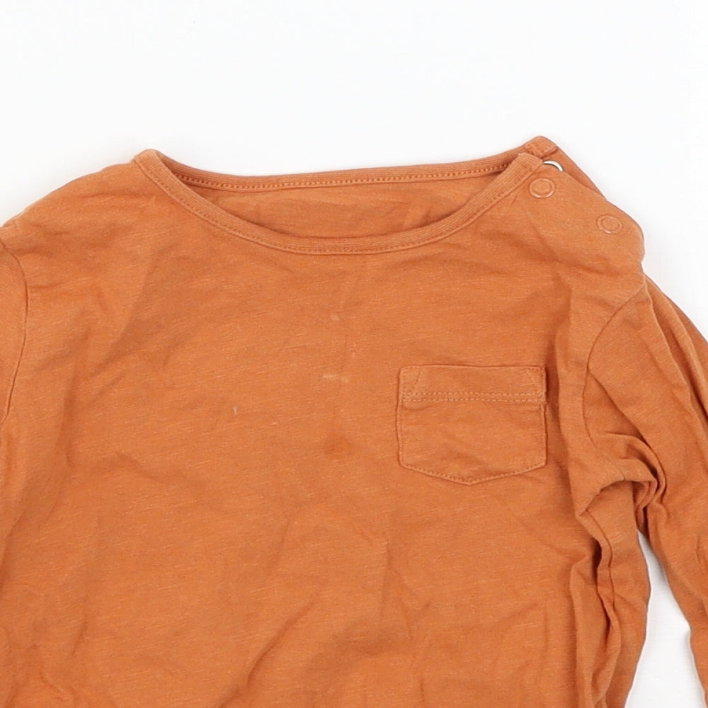 TU Boys Orange  Jersey Basic T-Shirt Size 18-24 Months