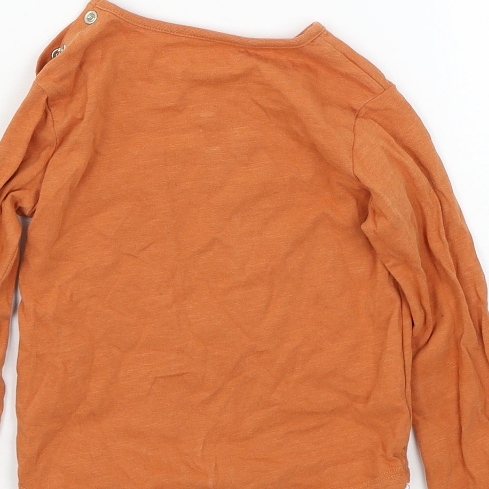 TU Boys Orange  Jersey Basic T-Shirt Size 18-24 Months