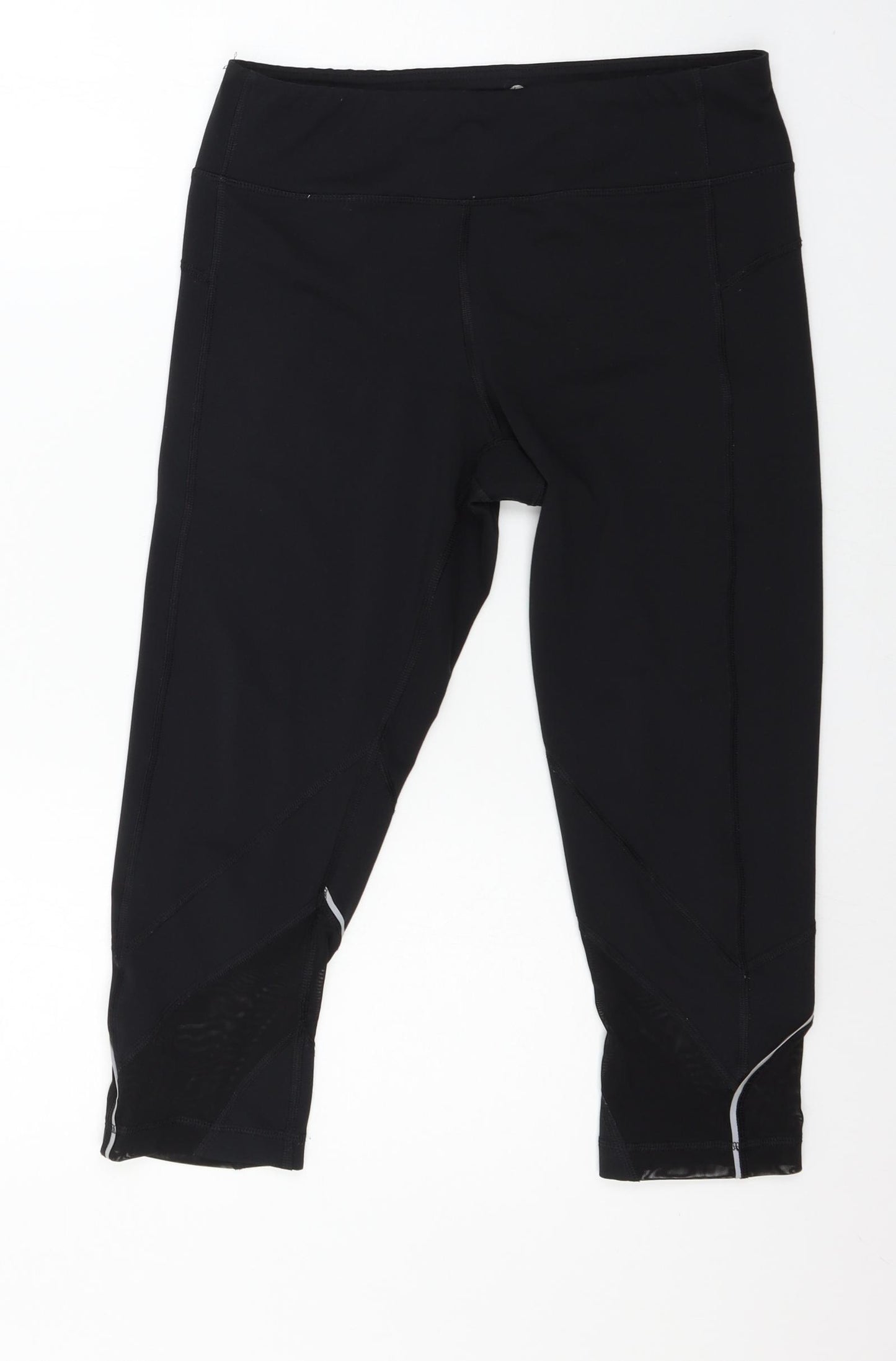 Reflex Womens Black  Jersey Capri Leggings Size M L20 in