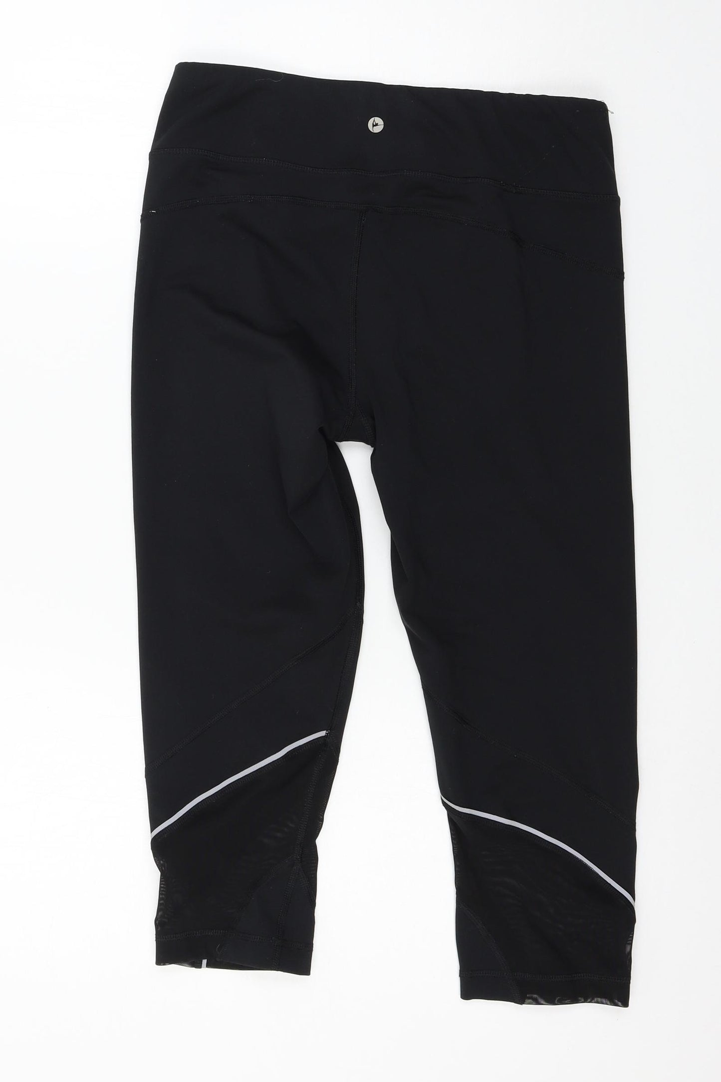 Reflex Womens Black  Jersey Capri Leggings Size M L20 in