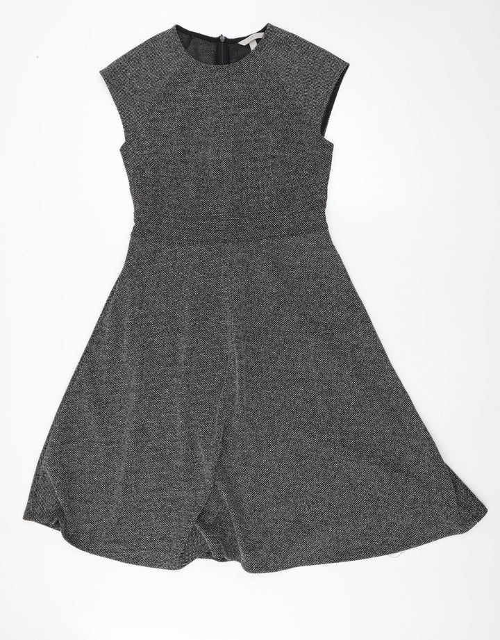H&M Womens Grey   Skater Dress  Size M