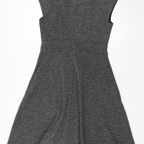 H&M Womens Grey   Skater Dress  Size M