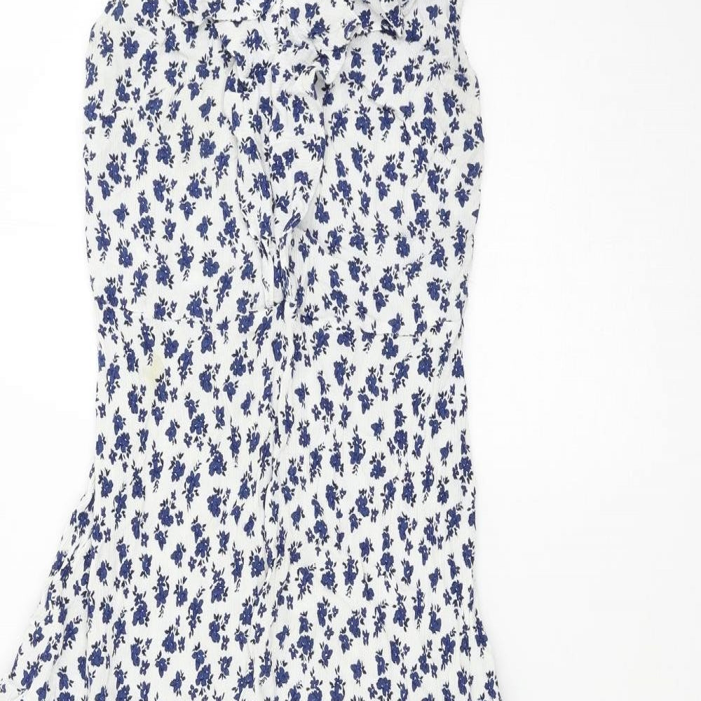 F&F Womens White Floral  Fit & Flare  Size 12