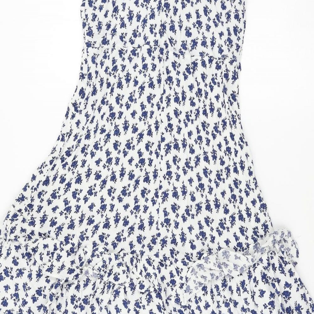 F&F Womens White Floral  Fit & Flare  Size 12