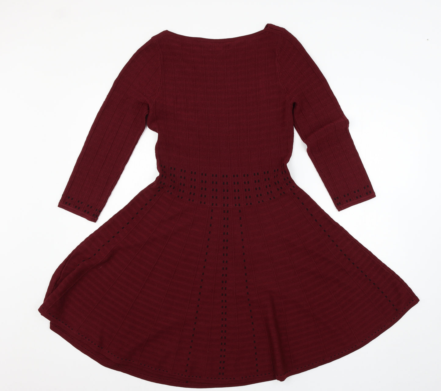 Monsoon Womens Red  Knit Skater Dress  Size M
