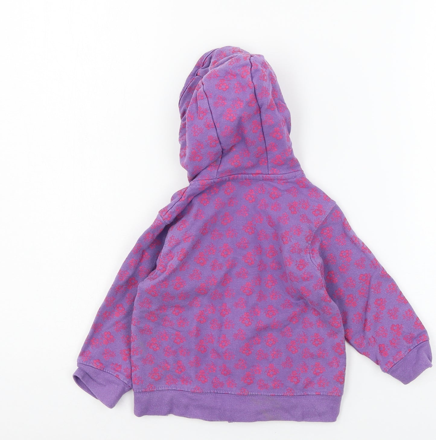 STACCATO Girls Purple Floral Jersey Jacket  Size 12 Months