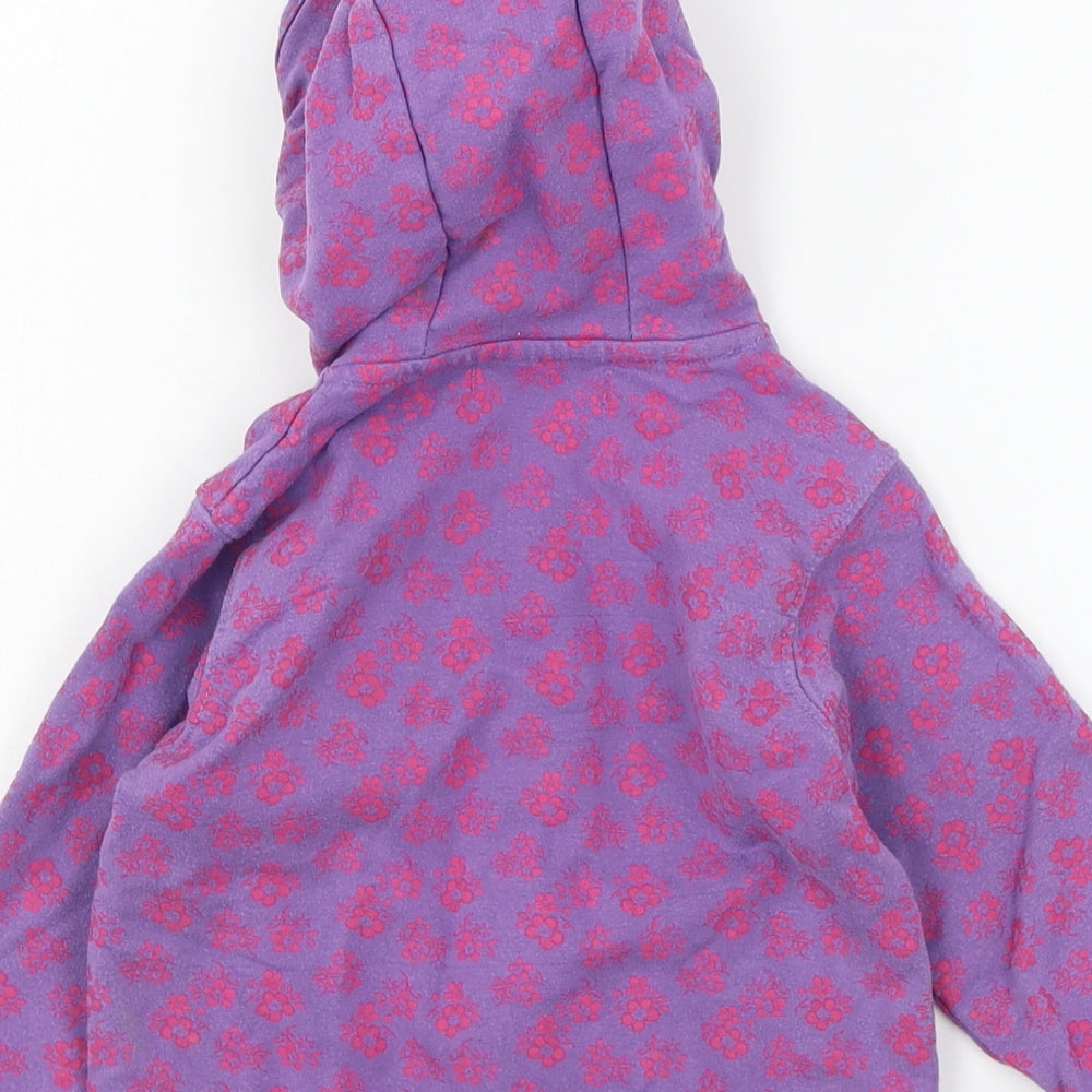STACCATO Girls Purple Floral Jersey Jacket  Size 12 Months