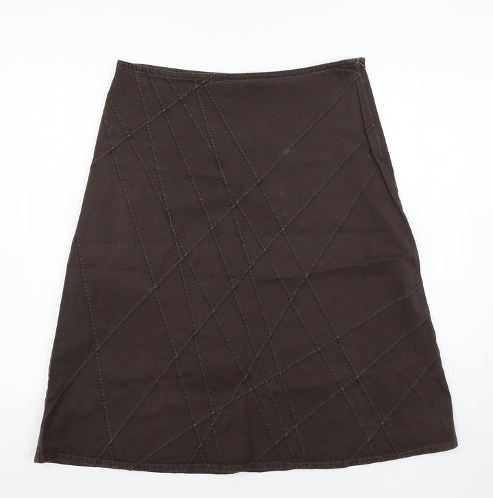 Jacqui E Womens Brown   Skater Skirt Size 12