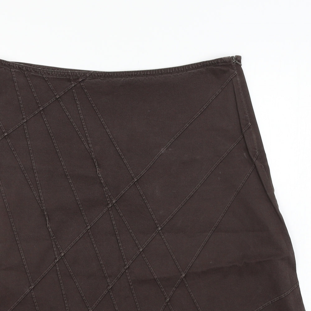 Jacqui E Womens Brown   Skater Skirt Size 12