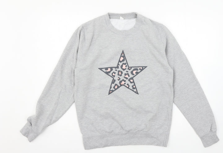 Preworn Womens Grey  Jersey Pullover Sweatshirt Size S